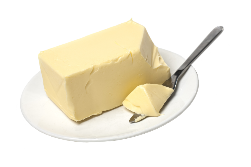 Yellow cheese on plate, Butter Milk Toast Spread Food, Yellow butter, baking, plate png