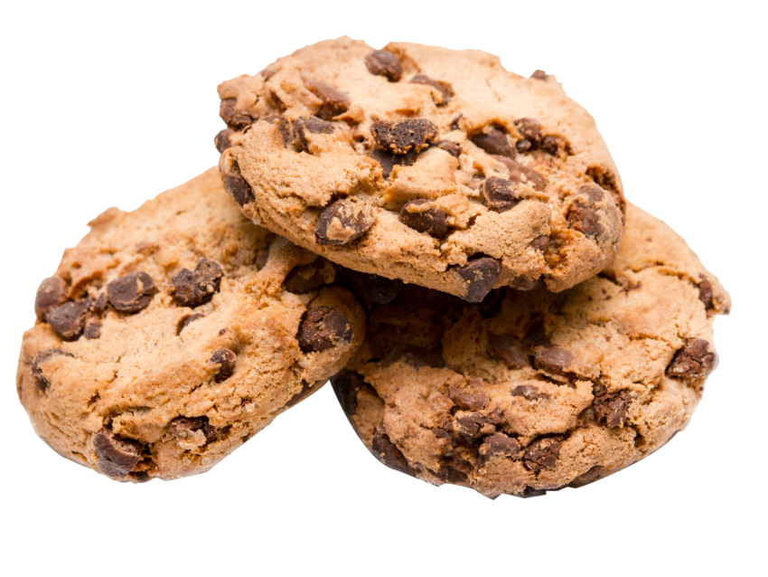 three cookies, Chocolate chip cookie Bakery Chocolate brownie Banana bread Cafe, Chocolate Cookies, baked Goods, food png