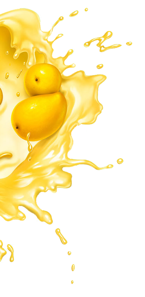 Yellow fruit with liquid, Juice Milk Cattle Mango, Mango milk background, food, text png