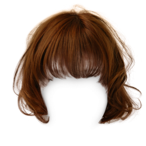Short brown wig illustration, Hairstyle Wig Bangs, hair, black Hair, people png