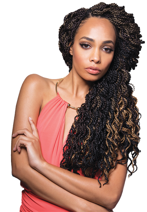 Bobbi Boss African Roots Braid Collection Crochet SENEGAL TWIST CURLY GODDESS 14 Crochet braids Hair twists Hairstyle, creative twist, black Hair, artificial Hair Integrations png