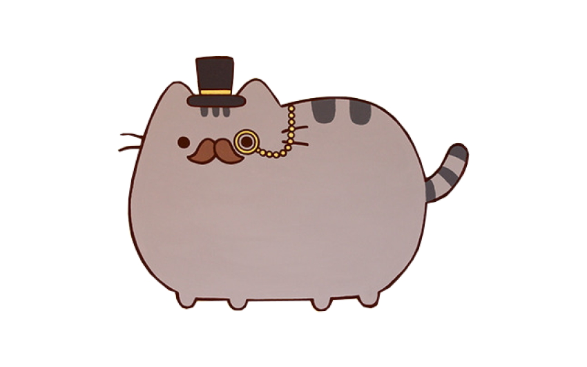 Pusheen, gray pusheen the cat sticker, png
