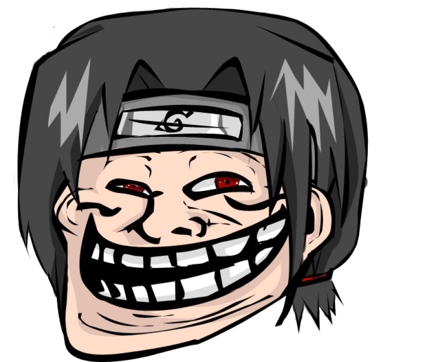 Naruto character illustration, Naruto Troll Face, people, troll face png