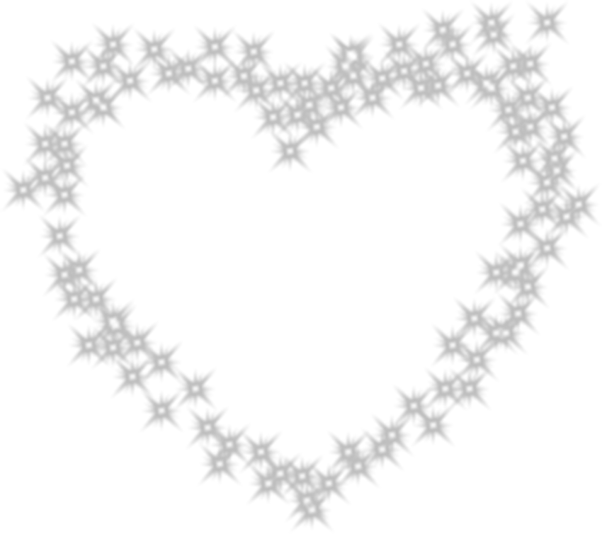 White Heart Black Pattern, star, white, stars png