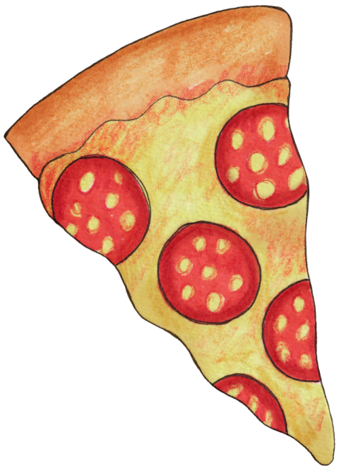 Film Cartoon, slice of pizza, fruit, gastronomy png
