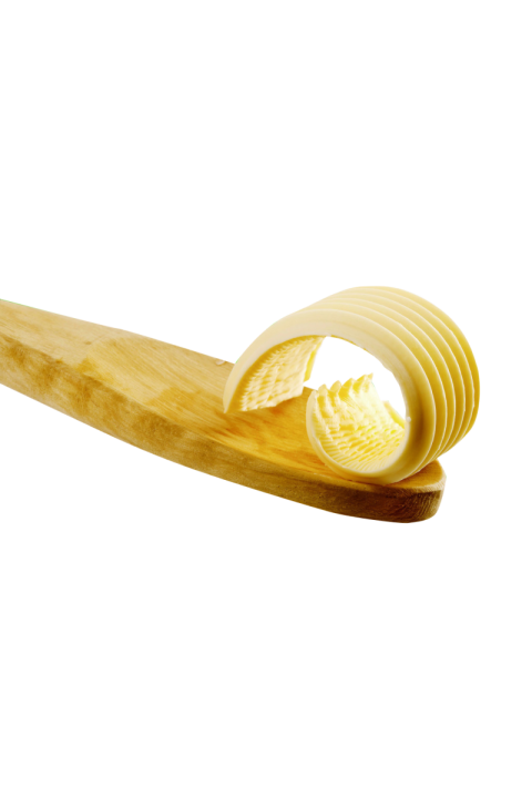 Brown grated cheese on brown wooden spatula, Milk Cream Cheese Butter, butter, cream, food png