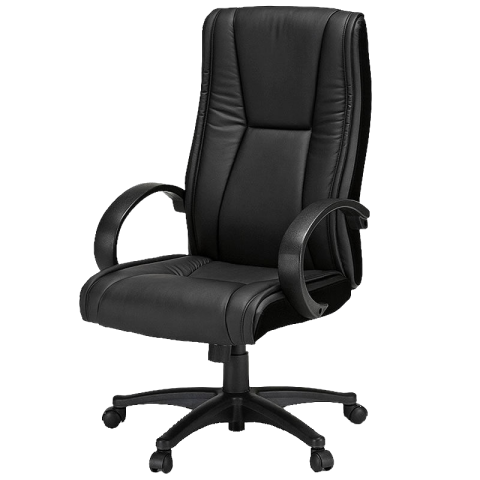 Black rolling armchair, Office chair Furniture Swivel chair, chair, angle, stool png