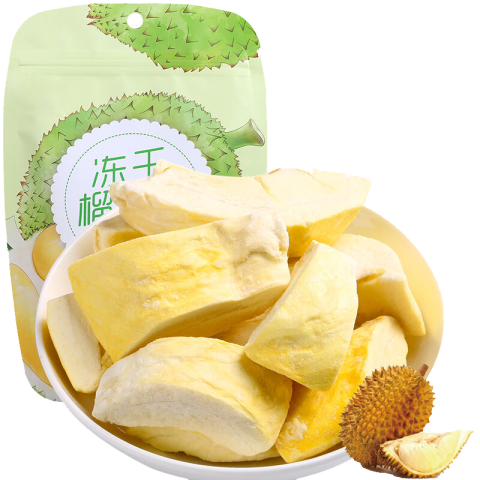 Durio zibethinus Thai cuisine Dried fruit Freeze-drying Snack, Frozen durian dry, food, frozen Dessert png
