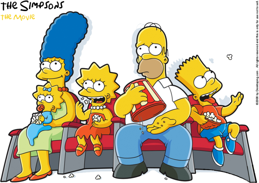 The Simpsons, High Resolution, Digital Art Free PNG