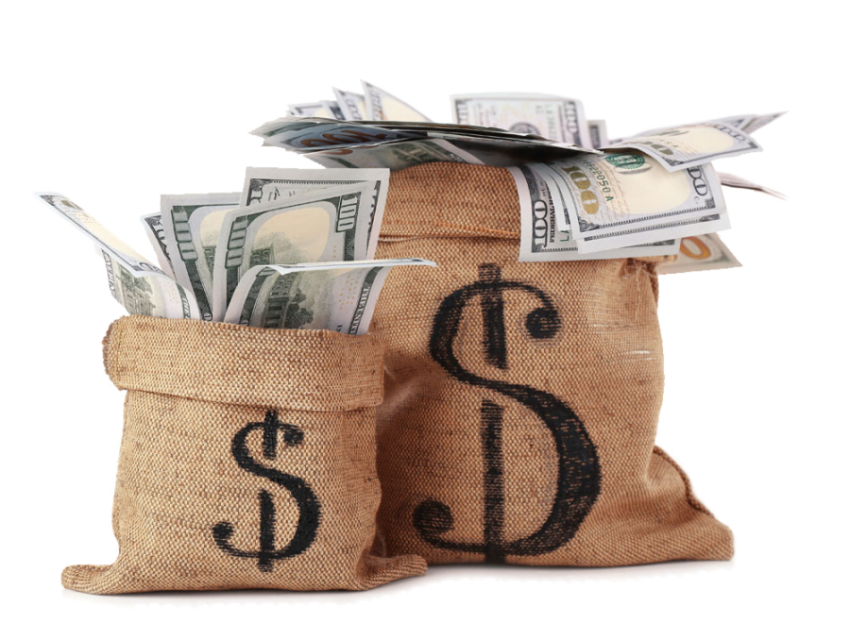 two brwon money bags, Money United States Dollar illustration, Dollar wealth, saving, investment png