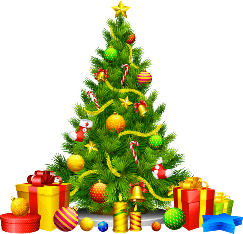 Christmas Tree Transparent Clip Art Image