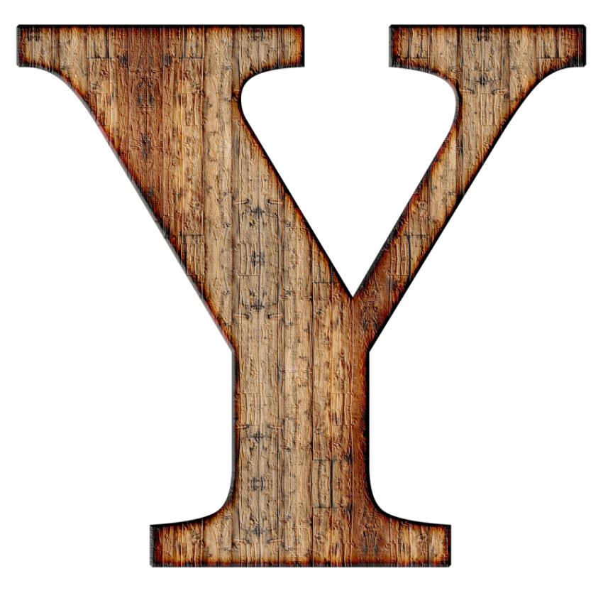 Brown Y, Wooden Capital Letter Y, alphabet png