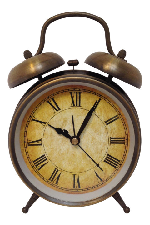 Brass-colored alarm clock, Alarm Clocks Bedside Tables Antique, clock, furniture, couch png