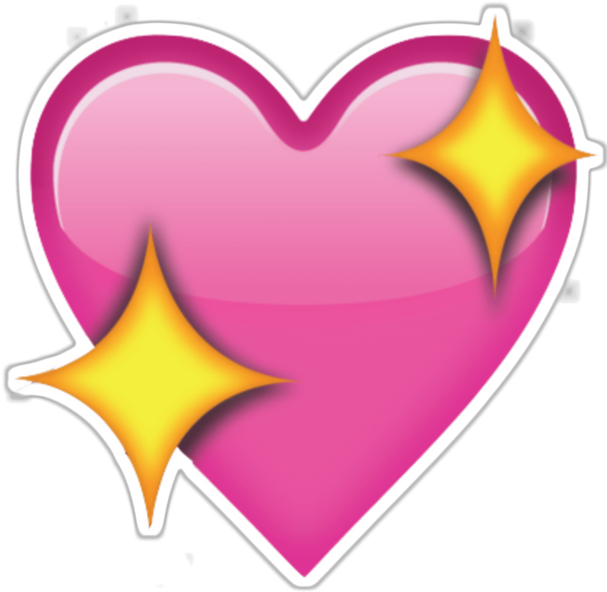 pink heart, Emoji Heart Sticker, Emoji, love, smiley png