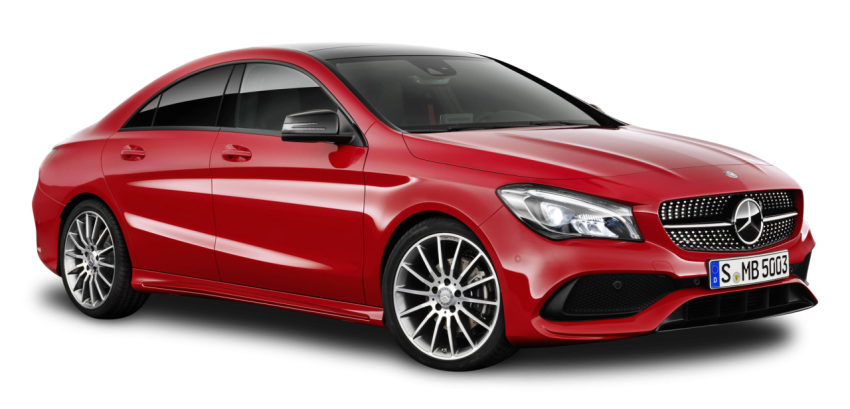Red Mercedes-Benz sedan, Mercedes-Benz CLA-Class Car Audi A3 Mercedes-Benz C-Class, Red Mercedes Benz CLA Car, compact Car, sedan png
