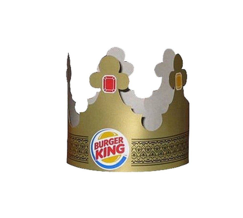 AESTHETIC GRUNGE, brown Burger King crown, png