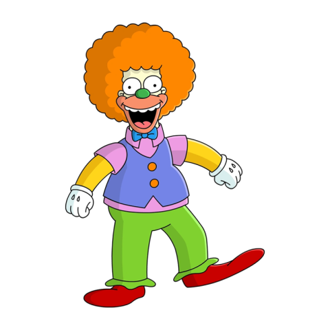 Krusty the Clown Simpsons Character Full Body Pose