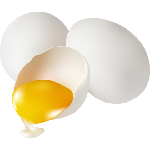 Two White Chicken Eggs And One Cracked HD Transparent PNG