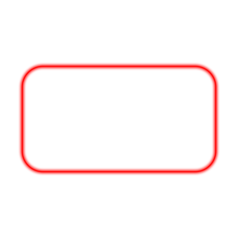 Rectangle Red Neon Frame Transparent Background