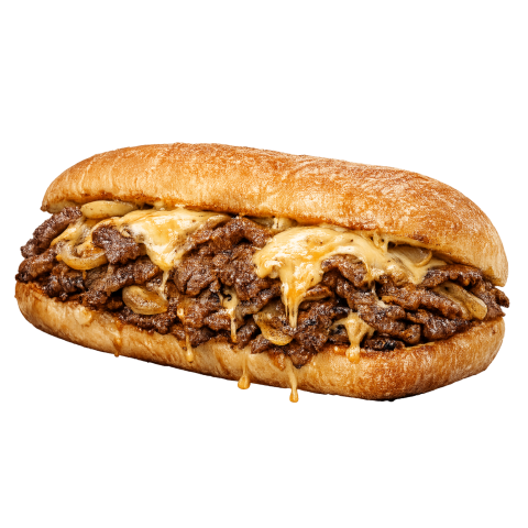 Cheesy Philly Cheesesteak Sandwich