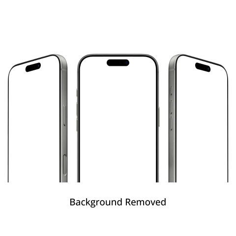 Three Silver iPhone 17 Pro Front Mockups