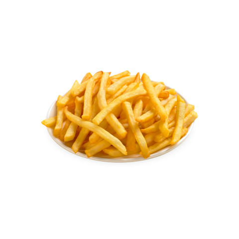 French Fries On A Ceramic Plate PNG Image