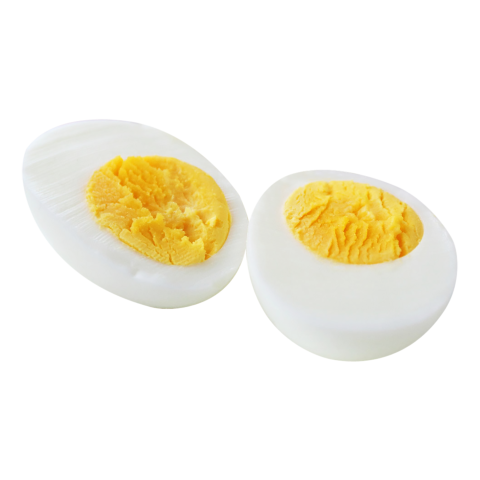 Hard Boiled Egg Cut in Half Transparent Background
